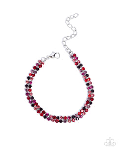 Terrific Trio - Red Necklace, Thrilling Trio - Red Bracelet