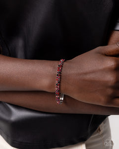 Terrific Trio - Red Necklace, Thrilling Trio - Red Bracelet