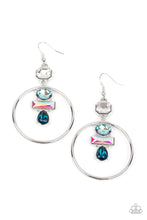 Load image into Gallery viewer, Geometric Glam - Blue Earring - January 2023 Life of the Party
