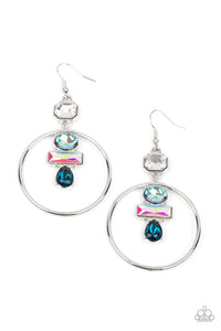 Geometric Glam - Blue Earring - January 2023 Life of the Party