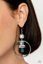 Load image into Gallery viewer, Geometric Glam - Blue Earring - January 2023 Life of the Party
