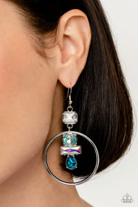 Geometric Glam - Blue Earring - January 2023 Life of the Party