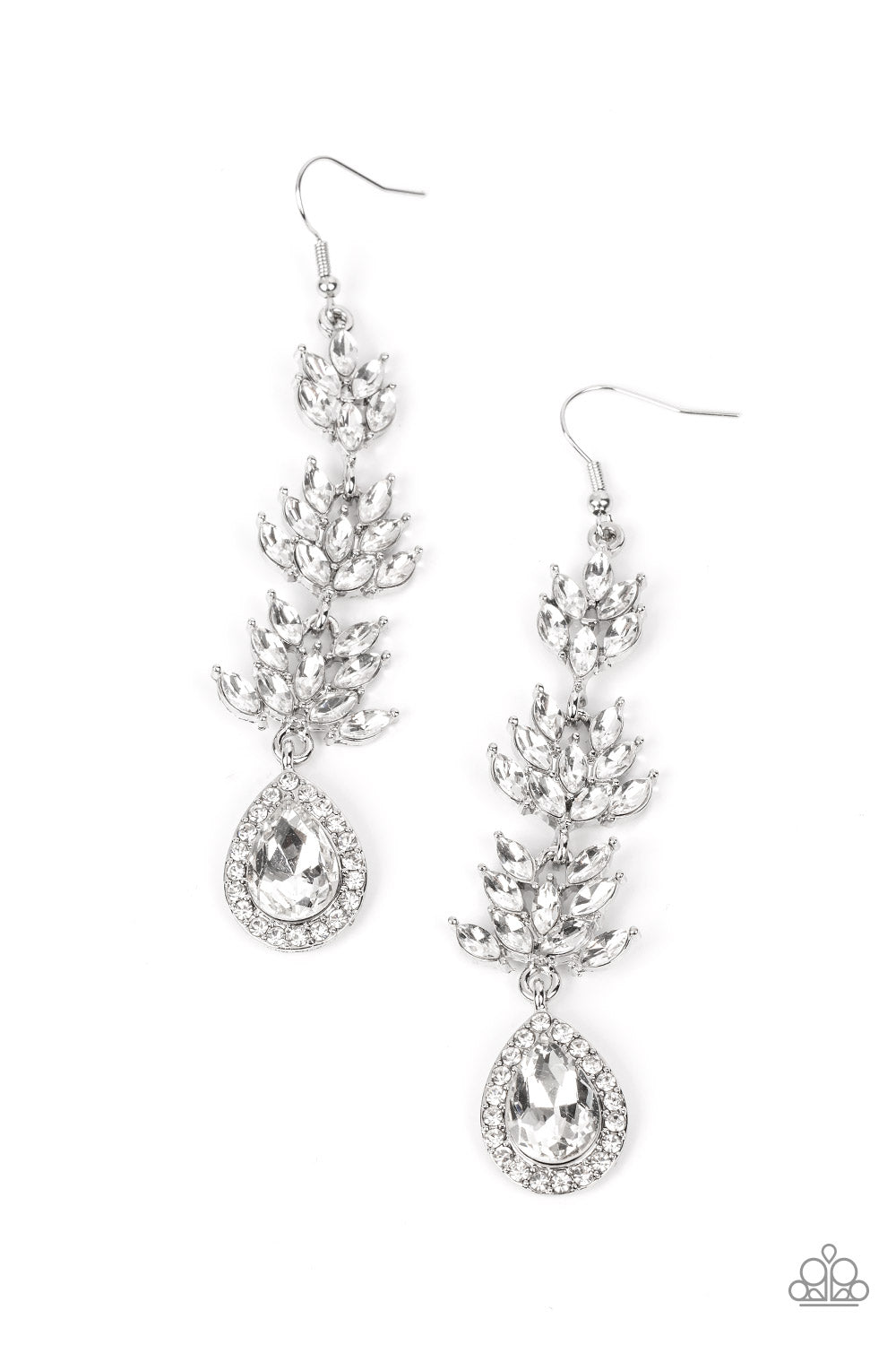Water Lily Whimsy - White Earring - Life of the Party February 2023